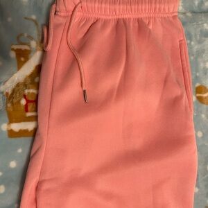 Pink wide leg sweatpants